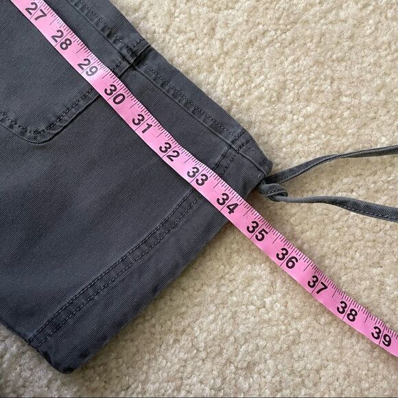 Sundance Womens Charcoal Gray Utility Cargo Pants drawcord hem Cotton‎ blend sz4 - Picture 8 of 8